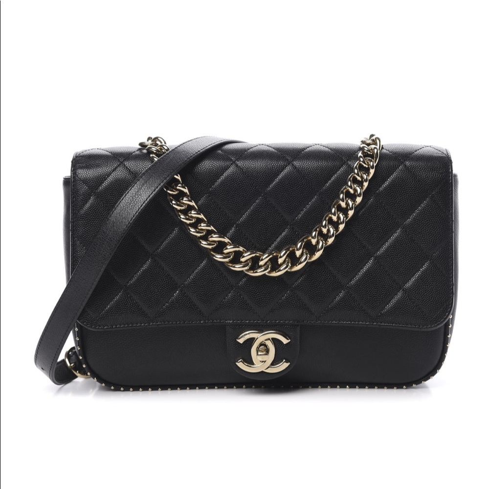ISO Chanel Caviar Quilted Large Studded Flap Bag - Picture 5 of 16
